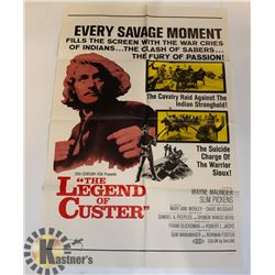 1968 ORIGINAL MOVIE POSTER "LEGEND OF CUSTER"