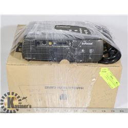 IN FOCUS PROJECTOR WITH REMOTE AND SPARE BULB
