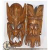 Image 1 : TWO DECORATIVE WOOD MASKS