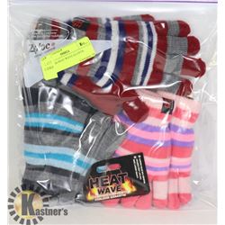 3PK KIDS HEAT WAVE GLOVES