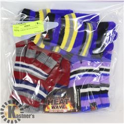 3PK KIDS HEAT WAVE GLOVES