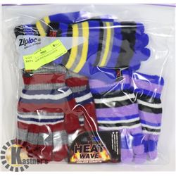 3PK KIDS HEAT WAVE GLOVES
