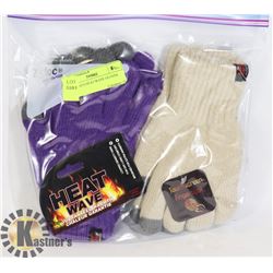 2PK LADIES HEAT WAVE GLOVES