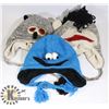 Image 1 : LOT OF 3 ANIMAL FACE TOQUES