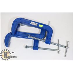 THREE 8" C CLAMPS
