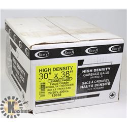 CASE OF 30" X 38" HIGH DENSITY CLEAR FOOD GRADE