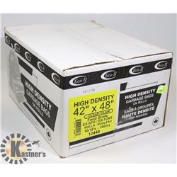 CASE OF 42" X 48" CLEAR FOOD GRADE GARBAGE BAGS