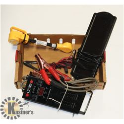 FLAT WITH BATTERY TESTER, SOLAR CHARGER, AND