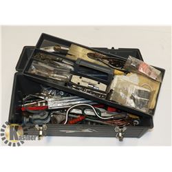 TOOL BOX WITH ASSORTED TOOLS
