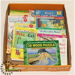 11 -I CAN READ BOOKS, 3D WOOD PUZZLE ,DVD,BOOKS