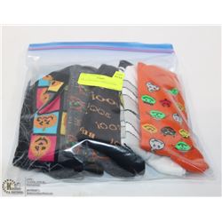6PK LADIES HALLOWEEN SOCKS