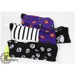 3 PAIRS OF HALLOWEEN KNEE HIGH SOCKS