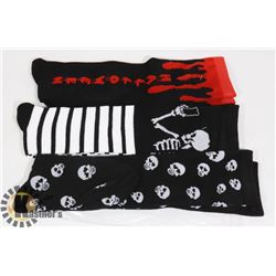 3 PAIRS OF HALLOWEEN KNEE HIGH SOCKS