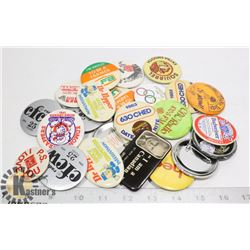 COLLECTION OF PINBACK BUTTONS NINTENDO MORE
