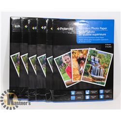 6 PACKS OF POLAROID PREMIUM 8.5X11 PHOTO PAPER