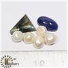 Image 1 : #152-LAPIZ LAZULI/LABRADORITE/FRESH WATER PEARL