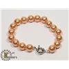 Image 1 : #129-SEA SHELL PEARL BRACELET 10mm/ 8"