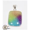 Image 1 : #108-RAINBOW SOLA QUARTZ PENDANT