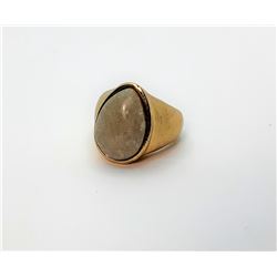 14)  GOLD TONE AND NATURAL TEAR DROP