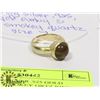 Image 1 : STERLING SILVER .925 GOLD OVERLAY/SMOKEY QRTZ RING