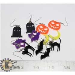 6 PAIRS OF ASSORTED HALLOWEEN THEME EARRINGS