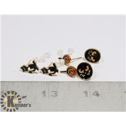 THREE NEW PAIRS OF HALLOWEEN THEME EARRINGS