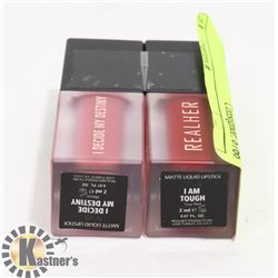 2 REALHER MATTE LIQUID LIPSTICKS - TRUE RED &