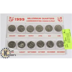 1999 MILLENNIUM QUARTERS COMMEMORATING CANADA'S