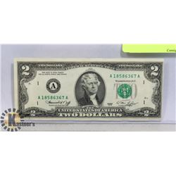UNITED STATES 2 DOLLAR BILL