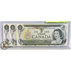 3 CANADIAN DOLLAR BILLS IN SUCCESSION
