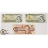 Image 1 : TWO CANADIAN 1972 $1 BILLS & ONE 1986 $2 BILLS
