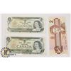 Image 1 : TWO CANADIAN 1972 $1 BILLS & ONE 1986 $2 BILLS