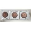 3 BRITISH PENNIES   1908  1909  1921