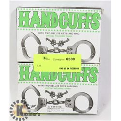 TWO NEW HANDCUFFS WITH KEYS