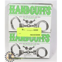 TWO NEW HANDCUFFS WITH KEYS