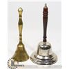 Image 1 : A PAIR OF VINTAGE SCHOOL BELLS