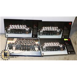 4 OILERS PICTURES 12" X 22"