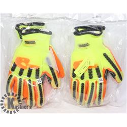 2 NEW PAIR OF SAFETY GLOVES