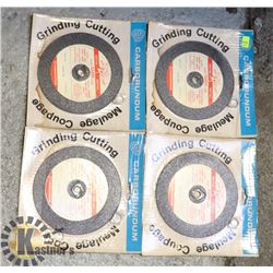 LOT OF 4 METAL/ GRINDING DISCS