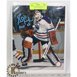 NHL EDMONTON OILERS GOALIE HOF 03 GRANT FUHR SIGNE