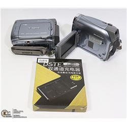 2 CANON ZR500 DIGITAL VIDEO CAMCORDERS W/1 LITHIUM