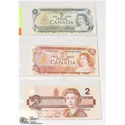 SHEET OF COLLECTIBLE CANADIAN BILLS: