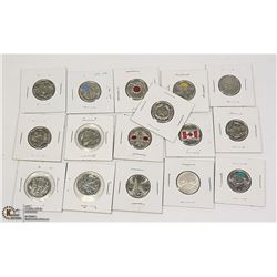 COMMEMORATIVE CANADIAN QUARTERS INCLUDING ONE