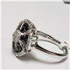 Image 2 : 67) 14KT WHITE GOLD FANCY COLORED BLACK DIAMOND