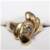 Image 1 : 63)10KT YELLOW GOLD DIAMOND SOLITAIRE RING. SIZE 8