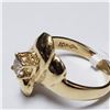 Image 3 : 63)10KT YELLOW GOLD DIAMOND SOLITAIRE RING. SIZE 8