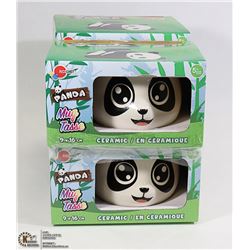 SET OF 4 PANDA MUGS