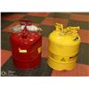 Image 1 : PAIR OF 5 GALLON METAL GAS CANS