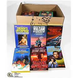 BOX OF STAR TREK BOOKS.  ALL MINT CONDITION UNREAD