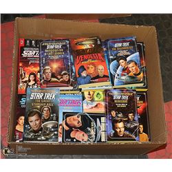BOX OF STAR TREK BOOKS.  ALL MINT CONDITION UNREAD